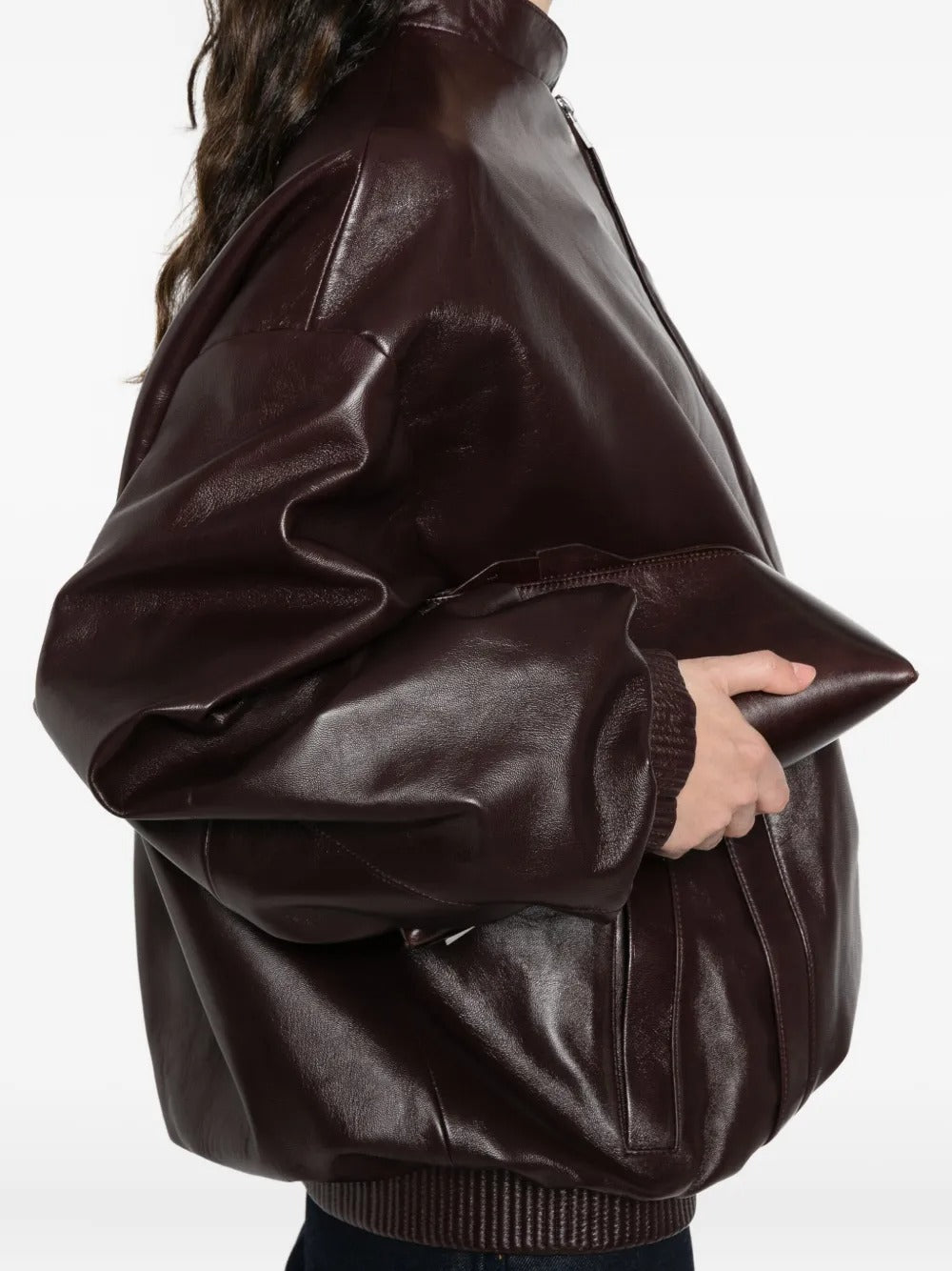 Zip-fastening ribbed-cuff jacket-MAGDA BUTRYM-Verso