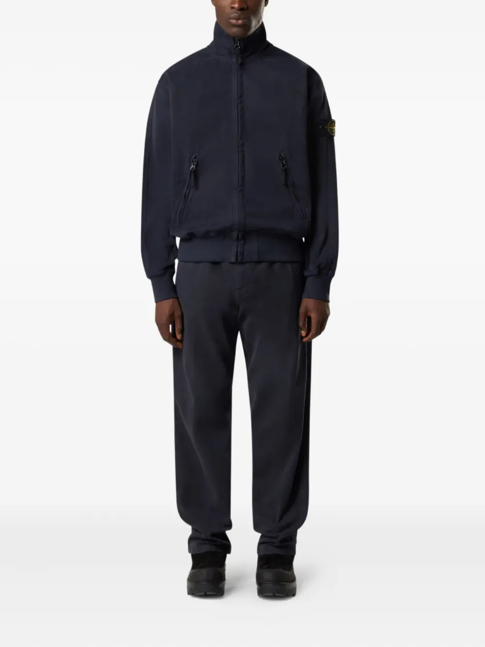 Zip-fastening welt-pockets sweatshirt-STONE ISLAND-Verso