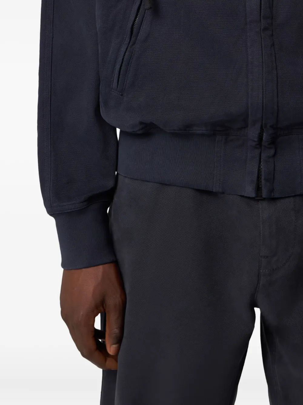 Zip-fastening welt-pockets sweatshirt-STONE ISLAND-Verso