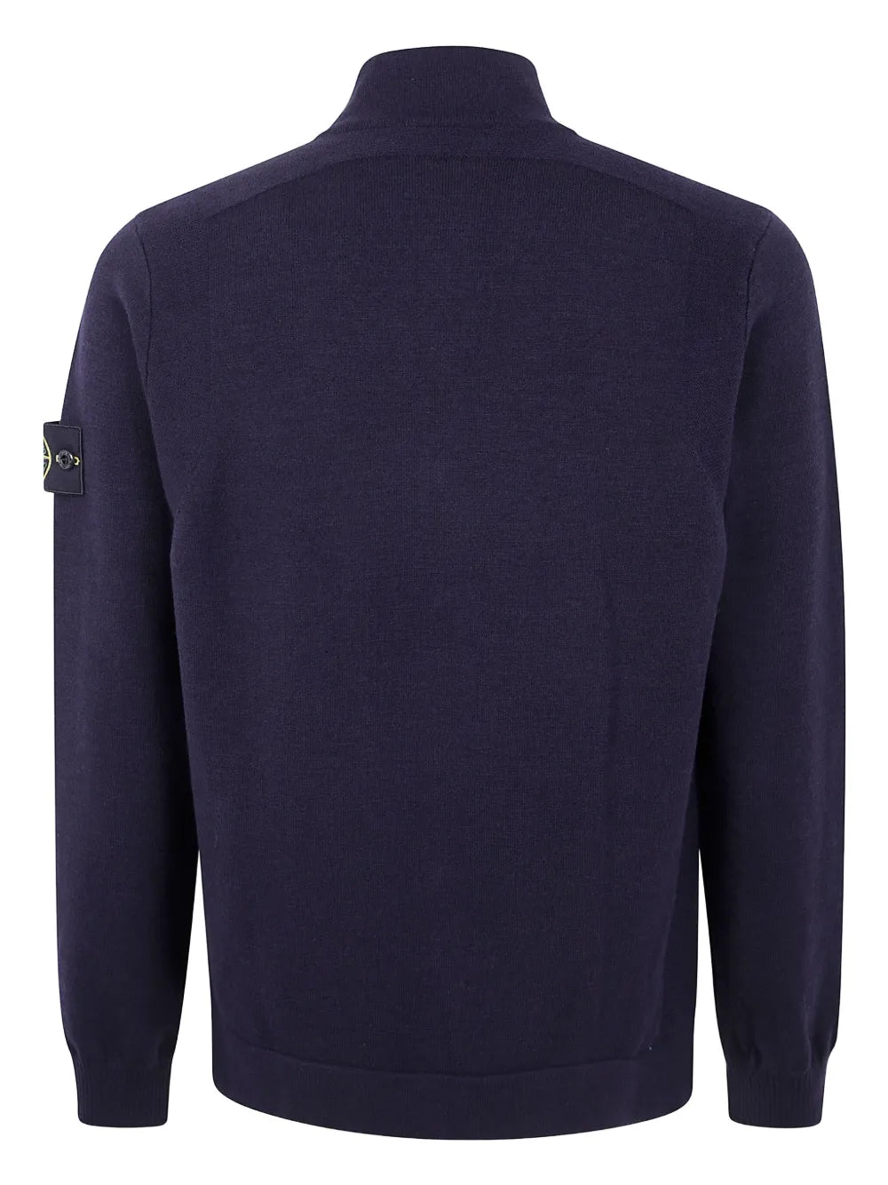 Zip-front logo-patch cardigan-STONE ISLAND-Verso