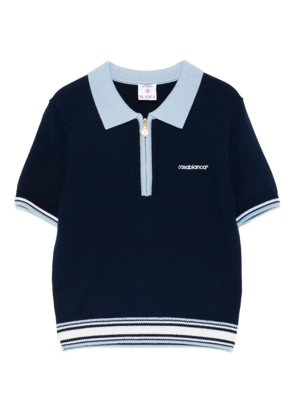 Zip-front striped knit top-CASABLANCA-Verso