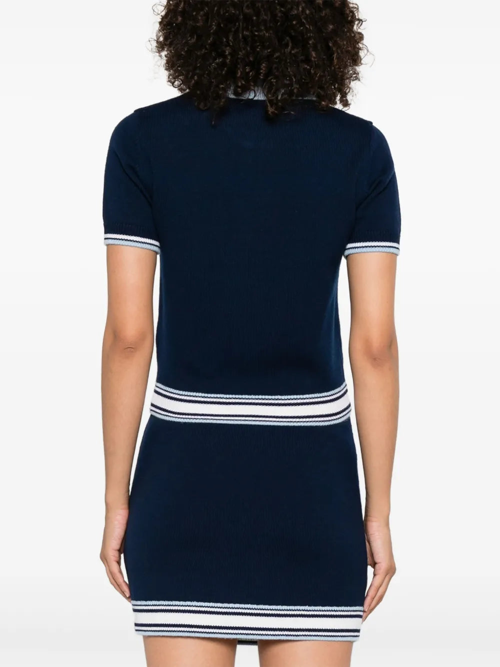 Zip-front striped knit top-CASABLANCA-Verso