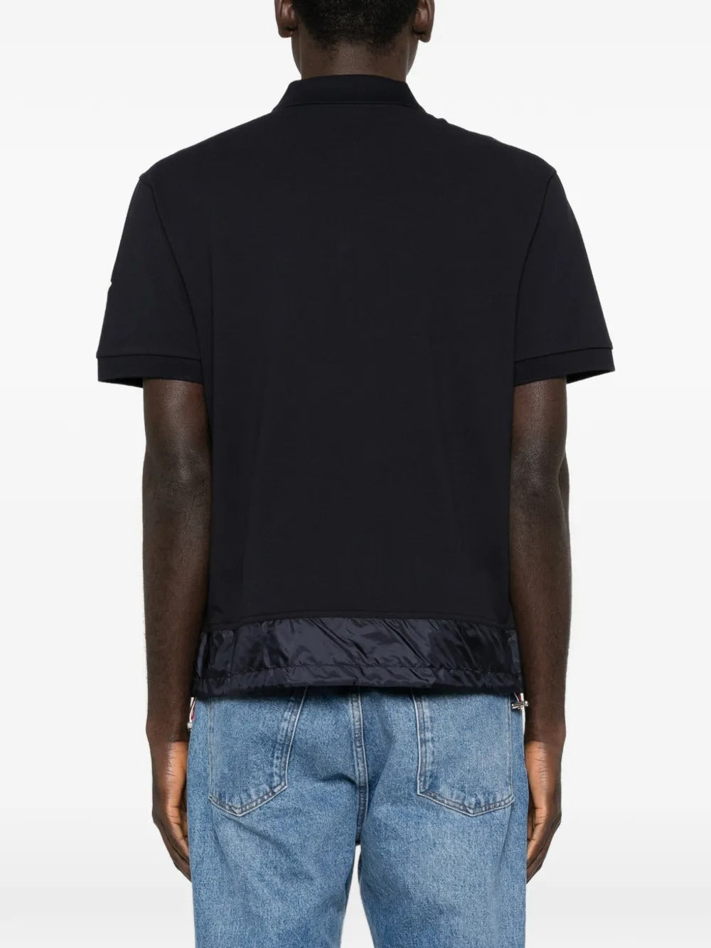 Zip piqué polo shirt-MONCLER-Verso