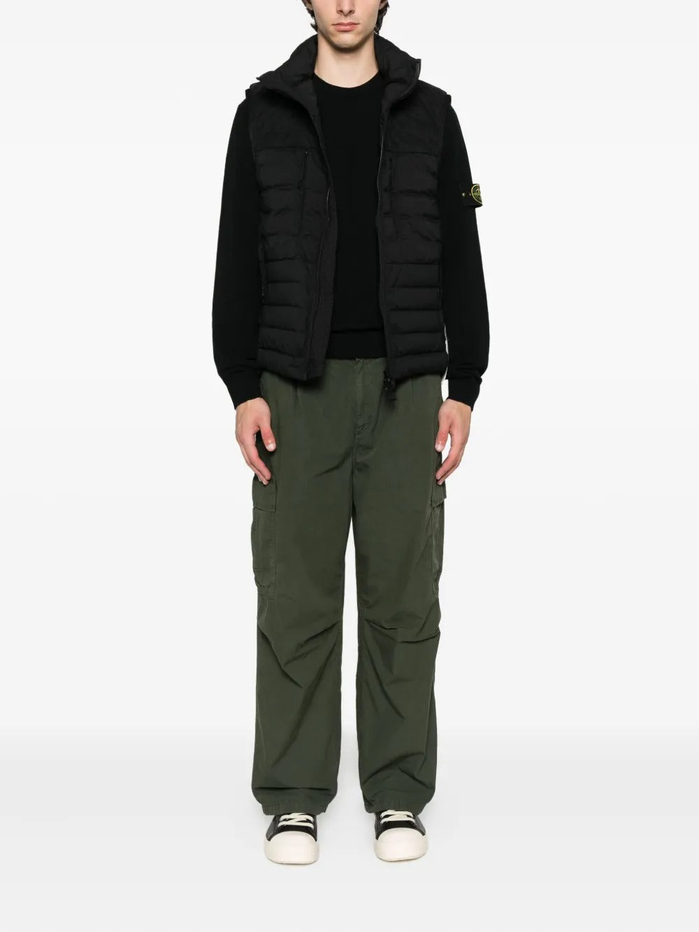 Zip Quilted Jacket-STONE ISLAND-Verso