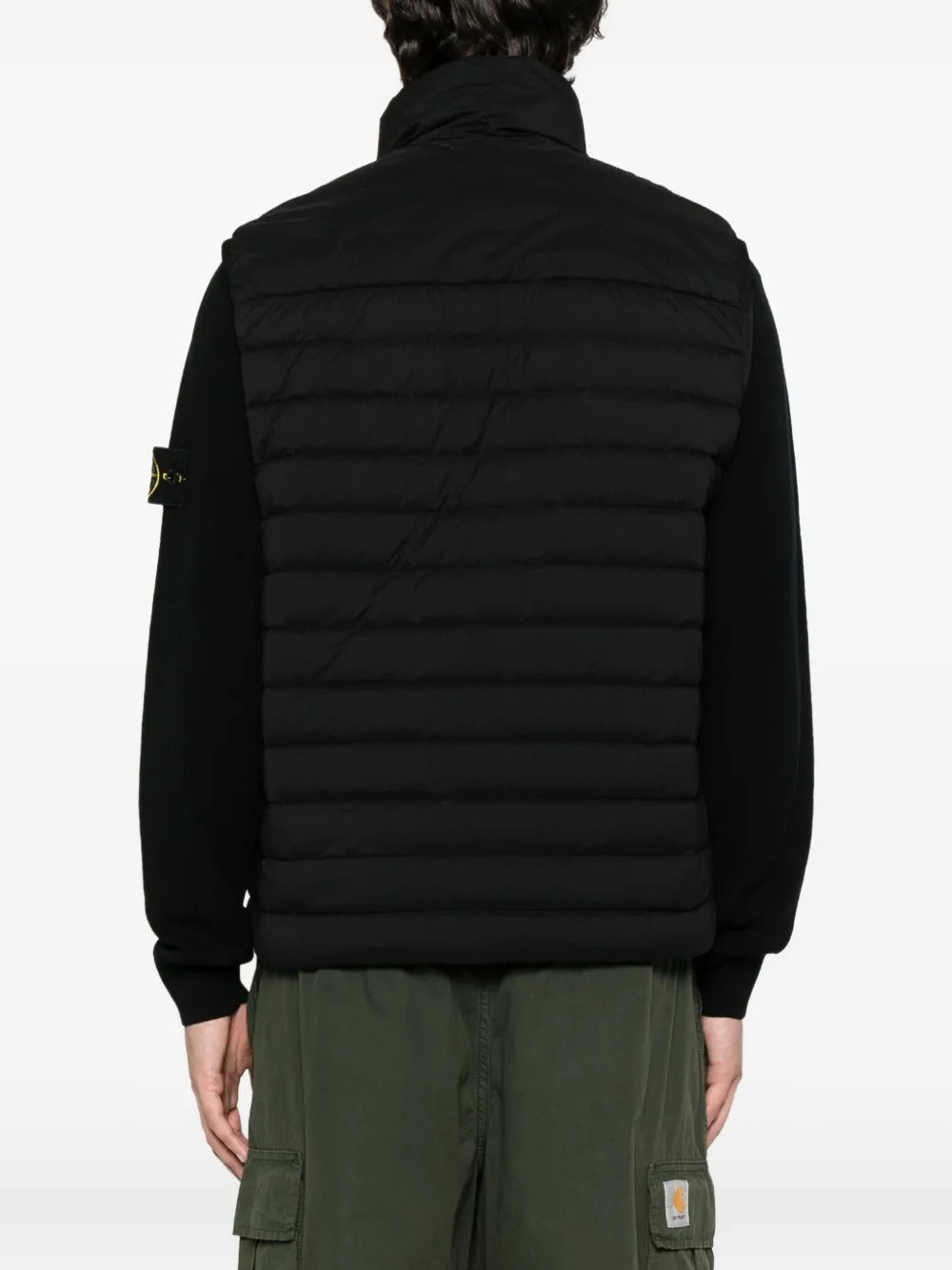 Zip Quilted Jacket-STONE ISLAND-Verso