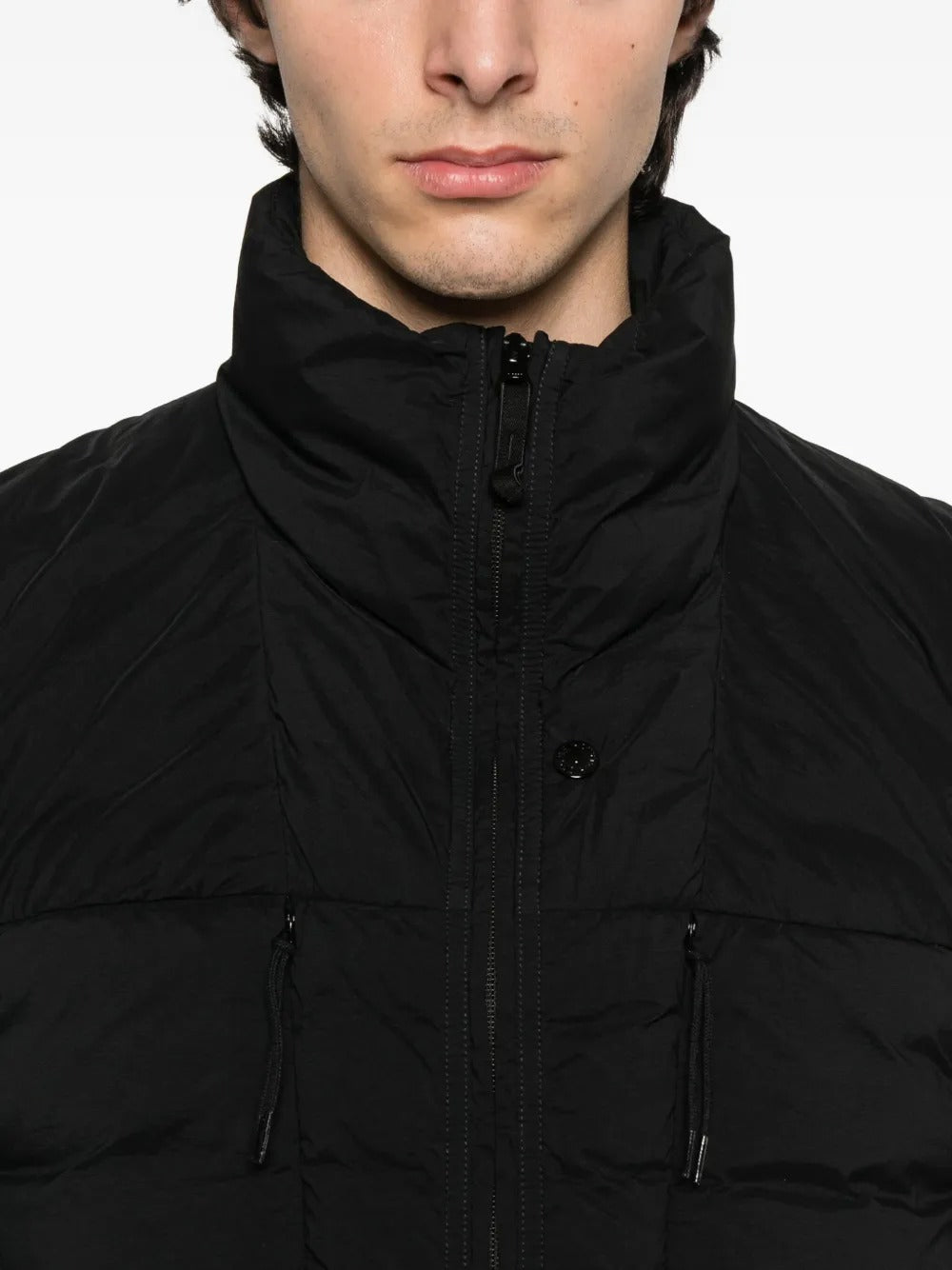 Zip Quilted Jacket-STONE ISLAND-Verso