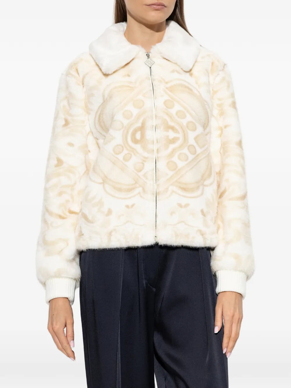 Zip-up faux-fur jacket-CASABLANCA-Verso