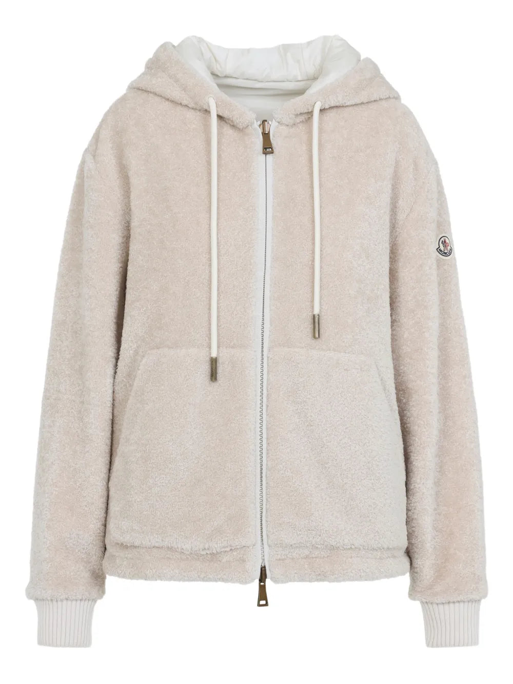 Zip-up fleece hooded jacket-MONCLER-Verso