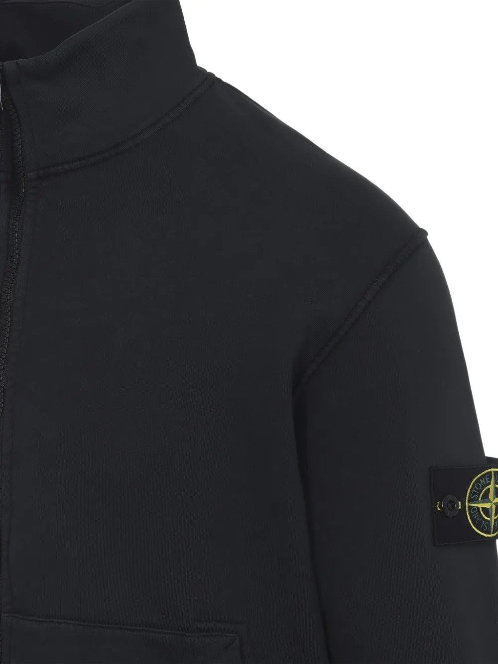 Zip-up High-neck Sweater-STONE ISLAND-Verso