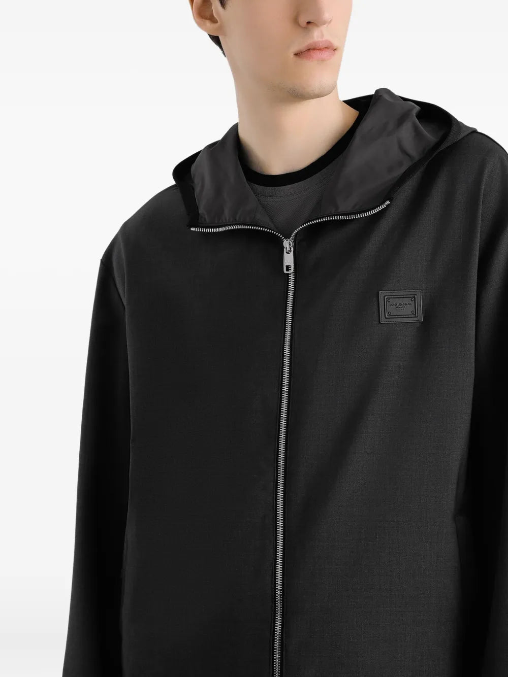 Zip-up Hooded Jacket-DOLCE & GABBANA-Verso