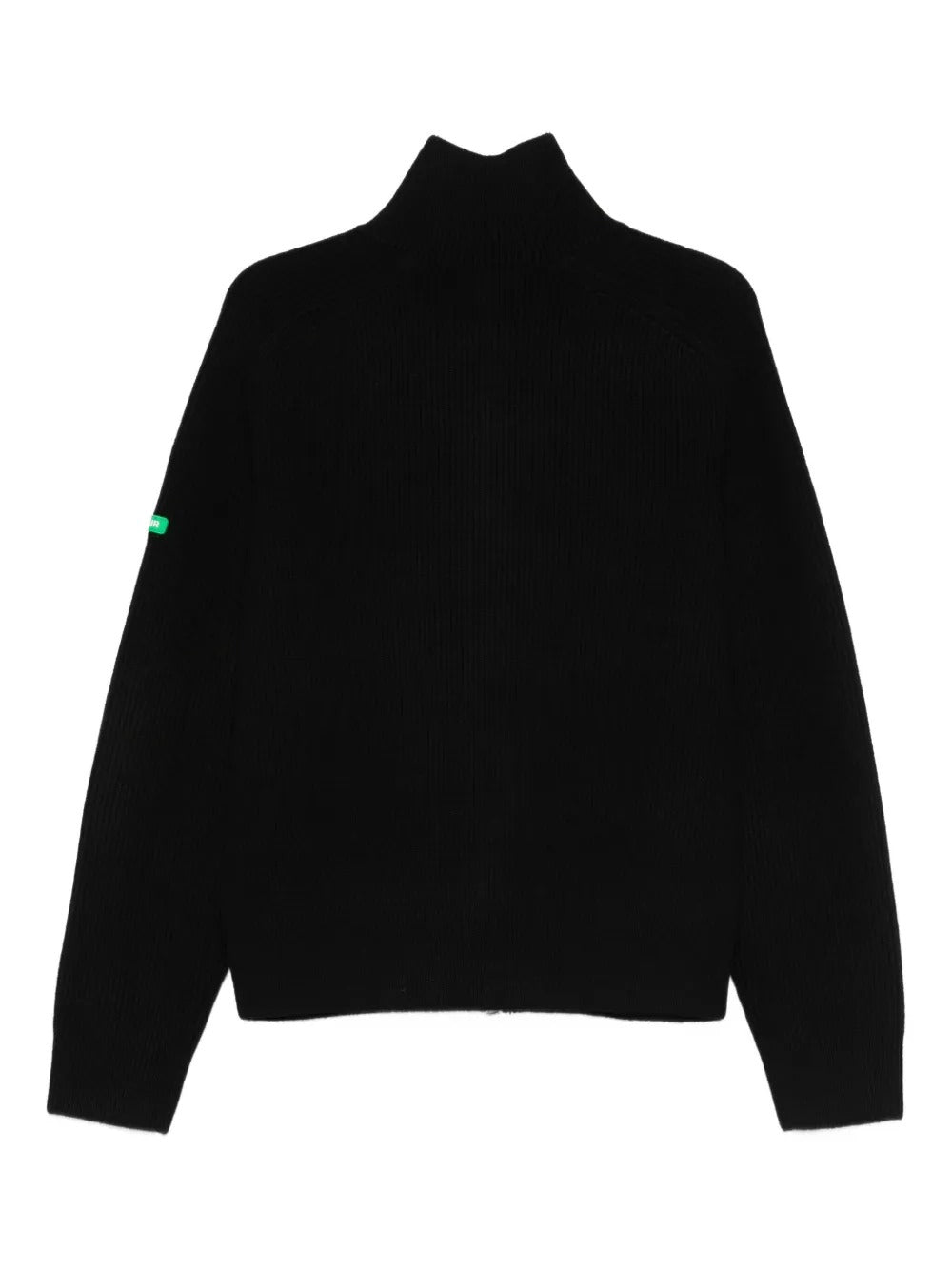 Zip-Up Ribbed Cardigan