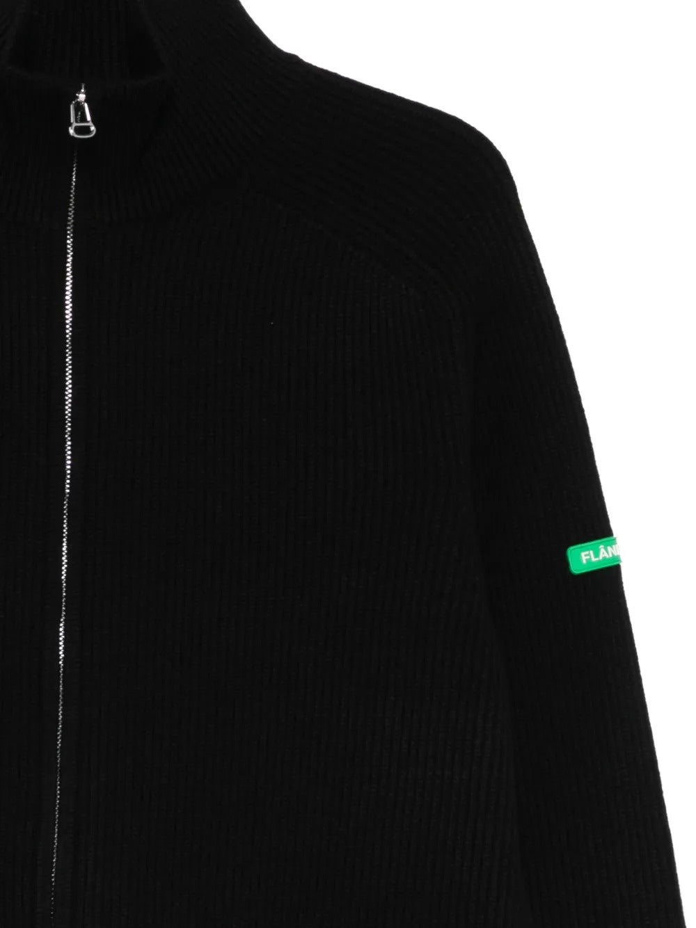 Zip-Up Ribbed Cardigan