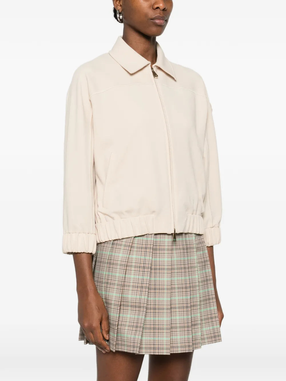 Zip-up tonal-logo bomber jacket-MONCLER-Verso