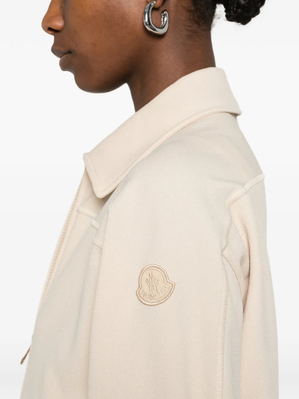 Zip-up tonal-logo bomber jacket-MONCLER-Verso