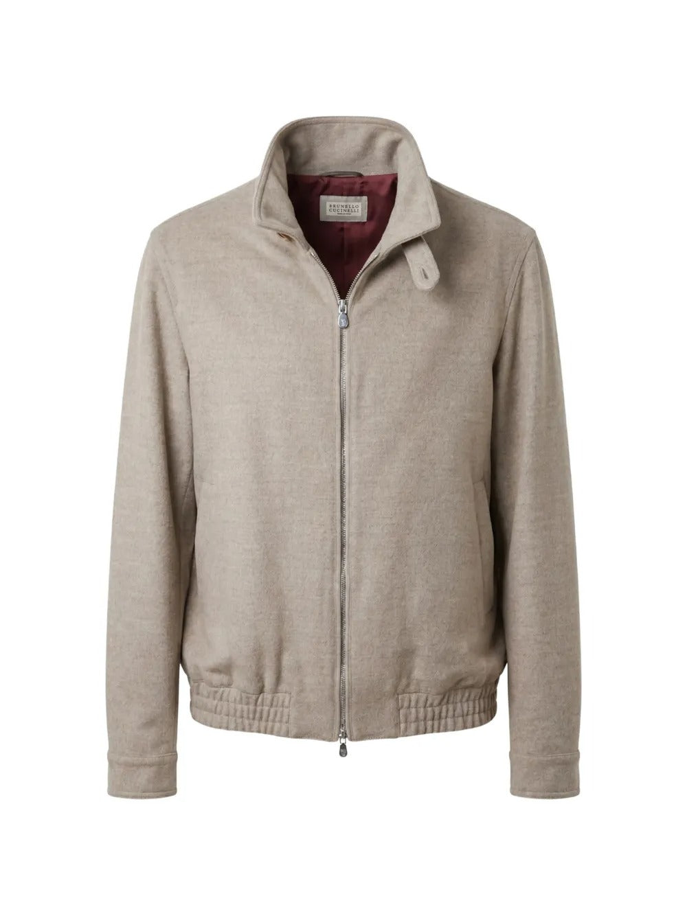 Zip-up wool jacket-BRUNELLO CUCINELLI-Verso