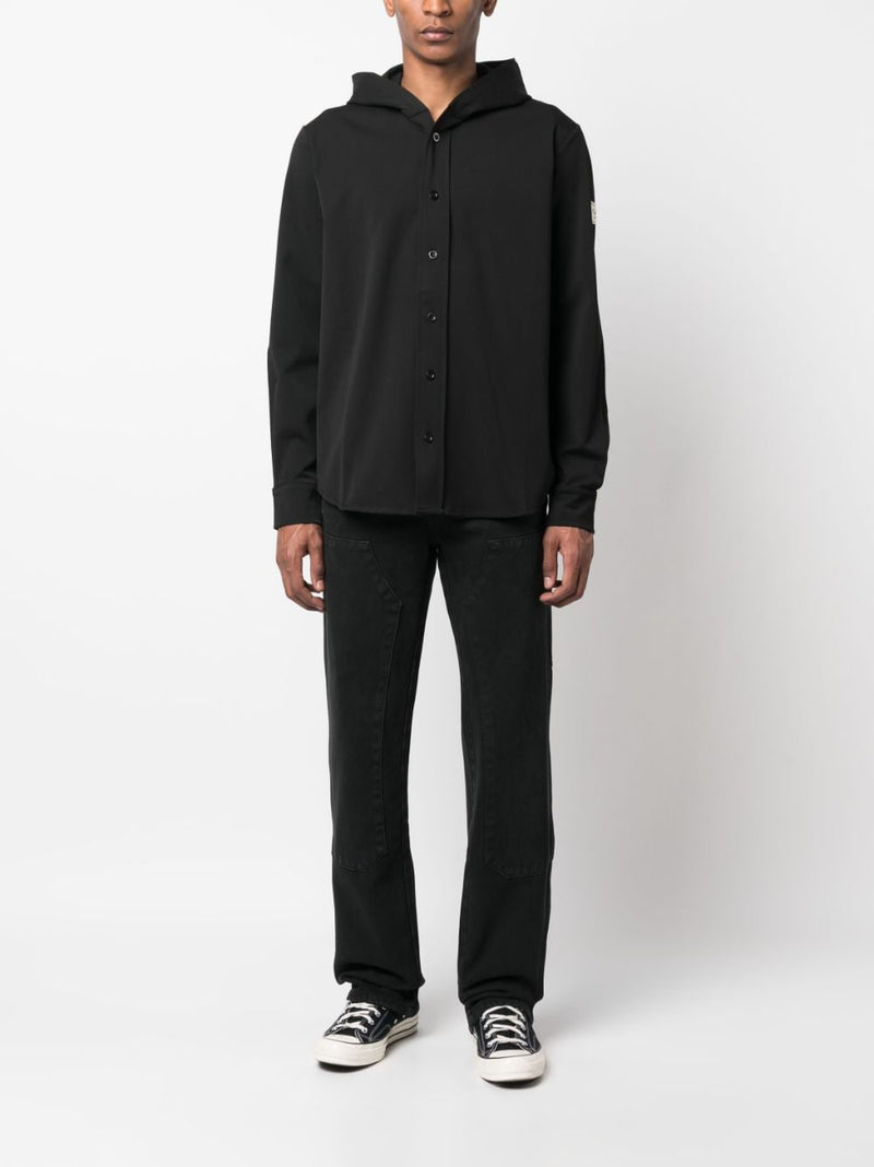 LOGO-PATCH HOODED JACKET