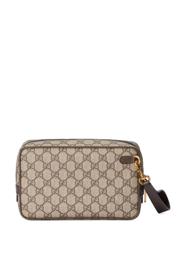 OPHIDIA LOGO-PRINT CLUTCH BAG