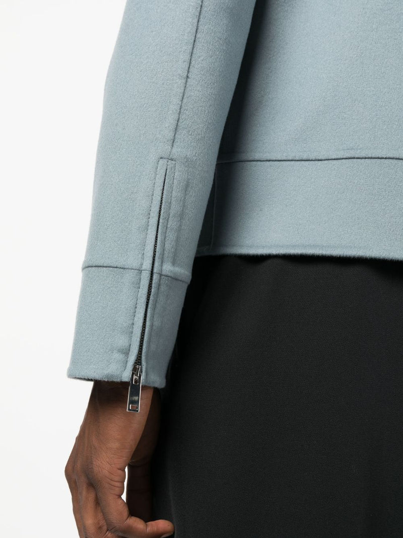 POINTED-COLLAR ZIPPED JACKET