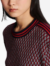 MONOGRAM CHECK-PATTERN JUMPER