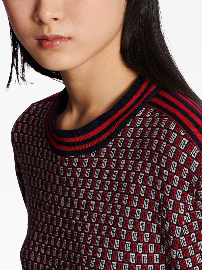 MONOGRAM CHECK-PATTERN JUMPER