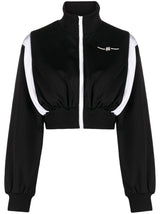 MA LOGO-PRINT CROPPED TRACK JACKET