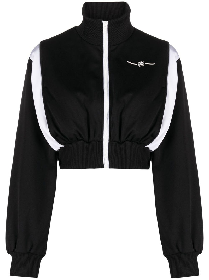 MA LOGO-PRINT CROPPED TRACK JACKET