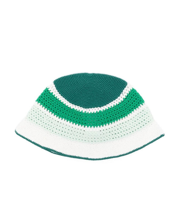 STRIPED CROCHET BUCKET HAT