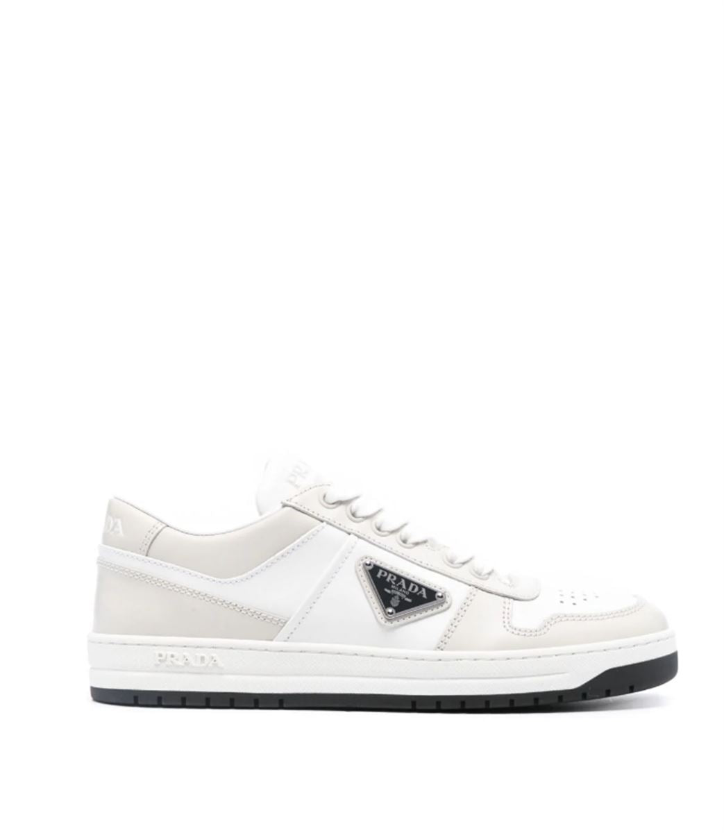 DOWNTOWN LEATHER SNEAKERS PRADA