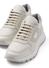 LOGO-PLAQUE HIGH-TOP LEATHER SNEAKERS