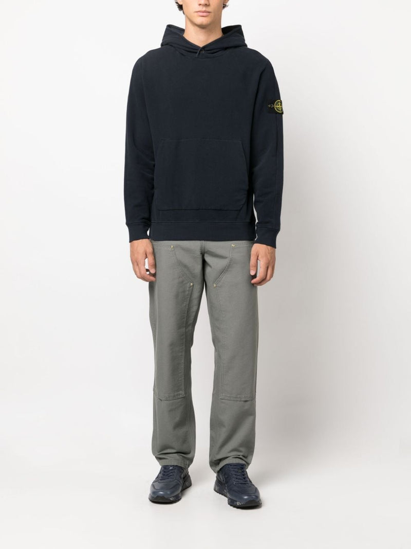 COMPASS-APPLIQUÉ COTTON HOODIE