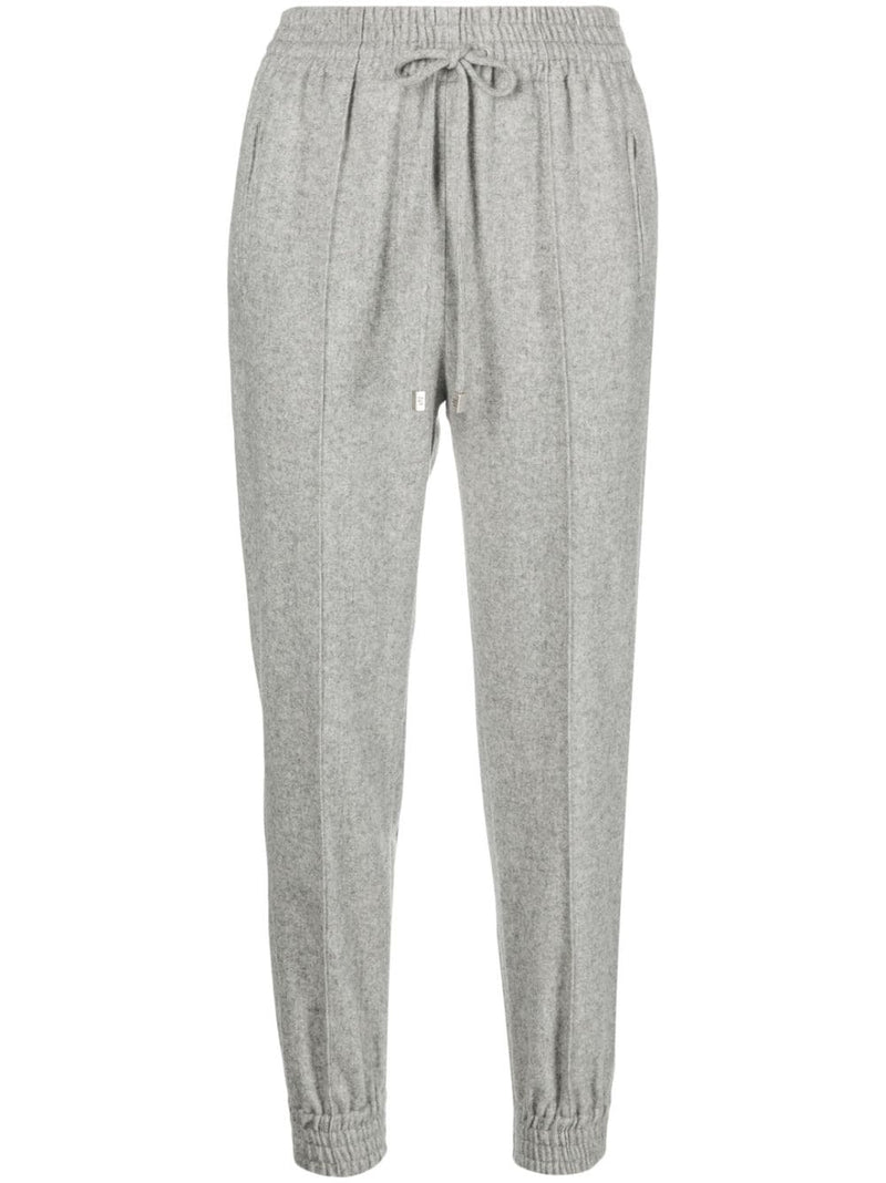 HIGH-WAIST TAPERED TRACK TROUSERS