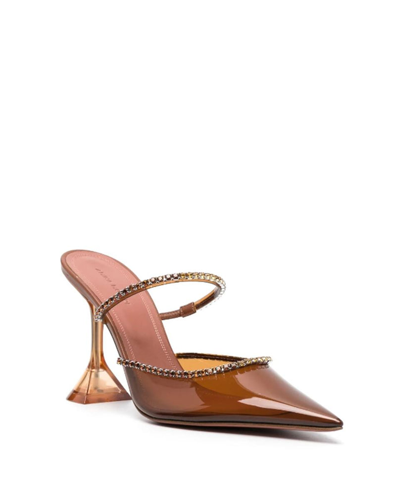 GILDA GLASS 95MM CRYSTAL-EMBELLISHED MULES
