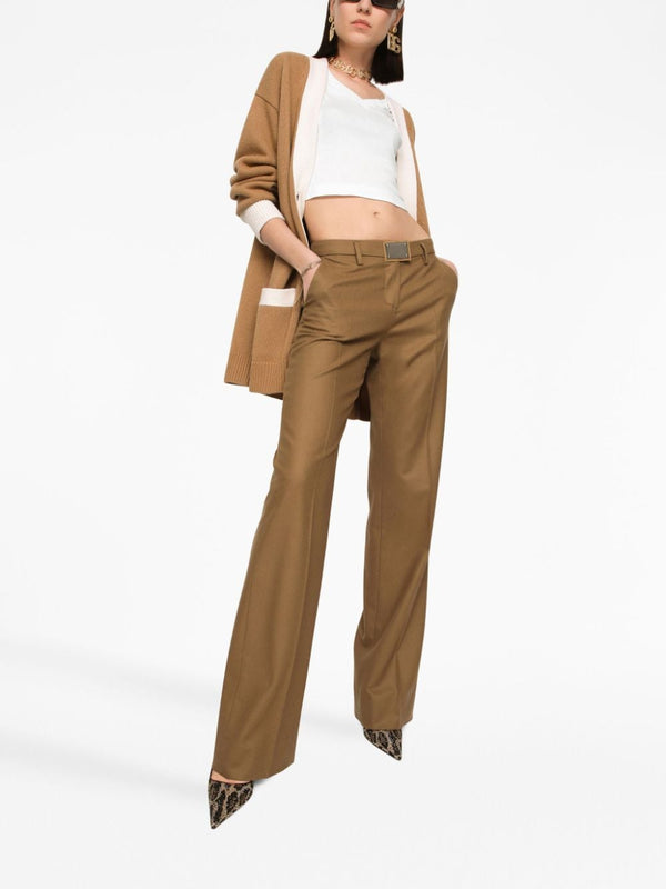 LOGO-PLAQUE STRAIGHT-LEG TROUSERS