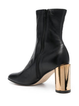75MM ROUND-TOE LEATHER BOOTS