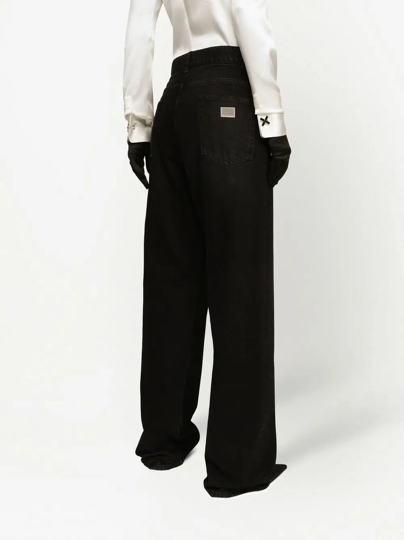 KIM DOLCE&AMP;GABBANA HIGH-RISE DROP-CROTCH BOYFRIEND JEANS