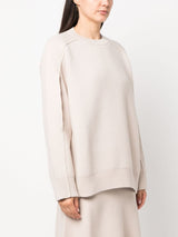 CAPE-BACK V IRGIN-WOOL BLEND JUMPER