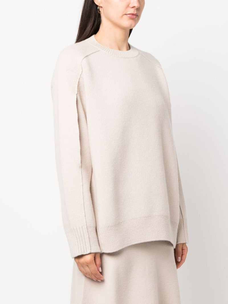 CAPE-BACK V IRGIN-WOOL BLEND JUMPER