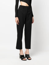 VIRGIN-WOOL CROPPED TROUSERS