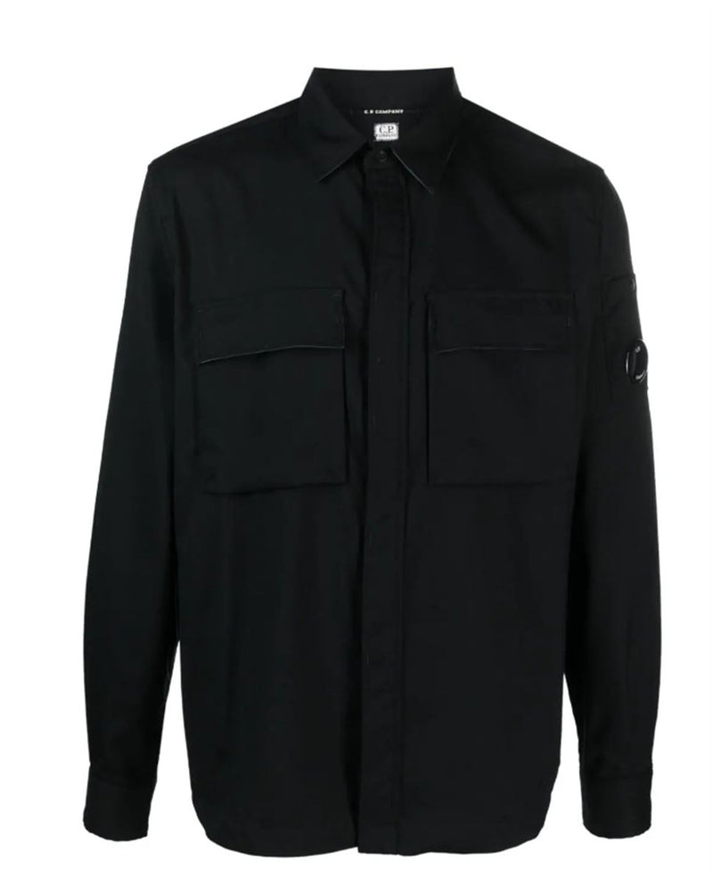 LENS-DETAIL BUTTON-UP SHIRT