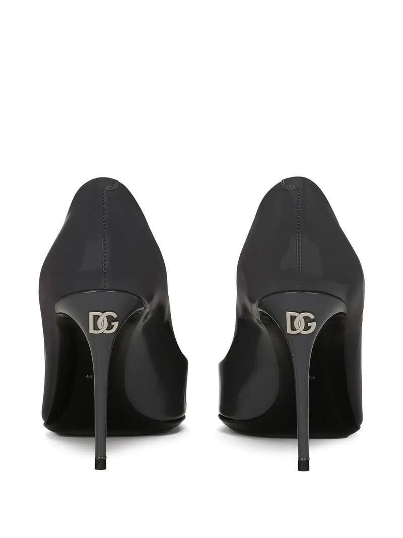 KIM DOLCE&AMP;GABBANA POINTED-TOE PATENT LEATHER PUMPS