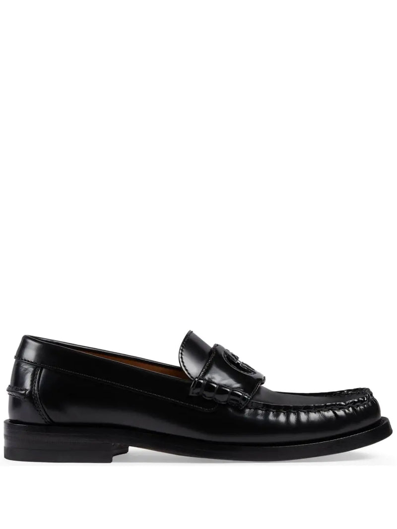 INTERLOCKING G LEATHER LOAFERS