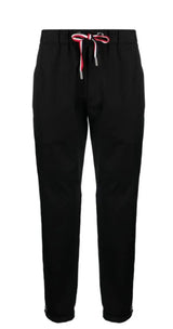 LOGO-PATCH DRAWSTRING CHINOS
