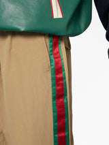 WEB-STRIPE LOGO-PATCH TRACK PANTS