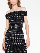 OFF-SHOULDER KNITTED MINIDRESS
