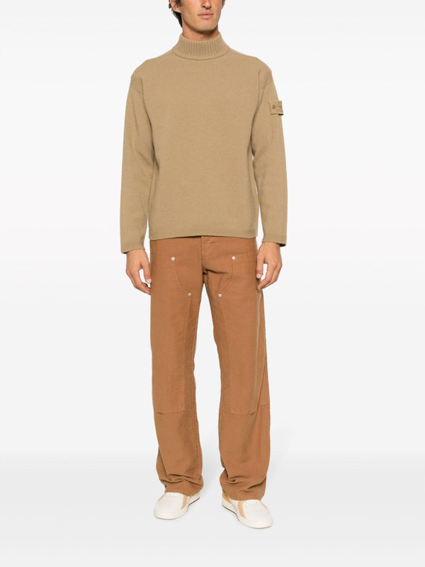 LOGO-PATCH ROLL-NECK JUMPER