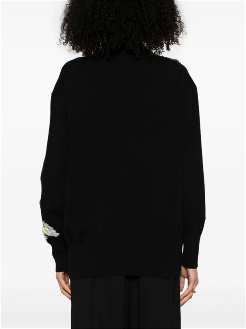 PATTERNED INTARSIA-KNIT CASHMERE-BLEND JUMPER