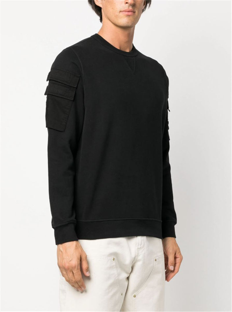 COMPASS-PATCH CREW-NECK SWEATSHIRT