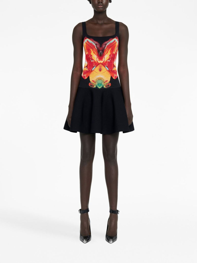 SOLARISED ORCHID JACQUARD KNIT MINIDRESS