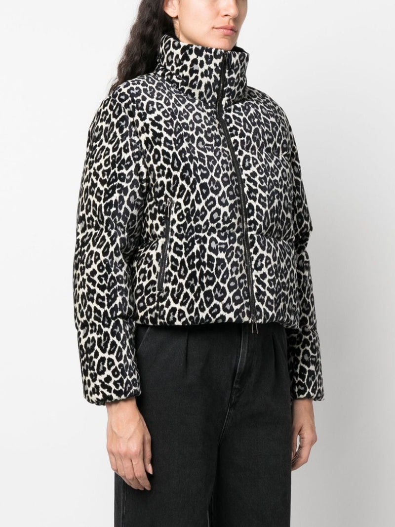 CHEETAH-PRINT PADDED PUFFER JACKET
