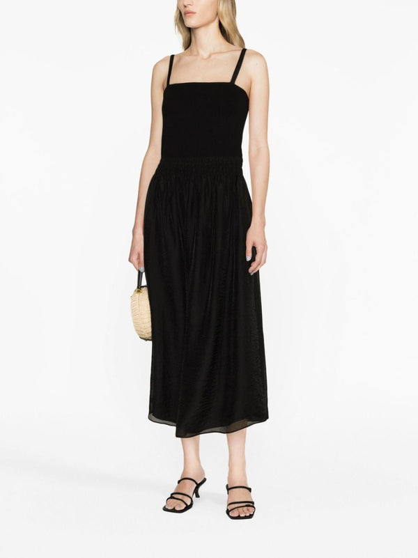 SQUARE-NECK SLEEVELESS MIDI DRESS